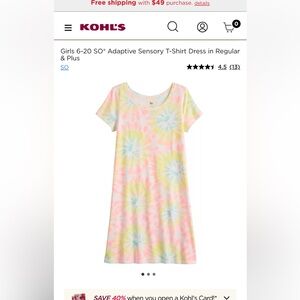 So girls size tee dress. NWT. Retail‎ 22